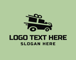 Trucking - Fast Gift Delivery Truck logo design