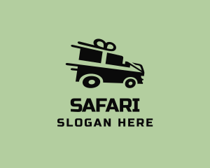 Fast Gift Delivery Truck Logo