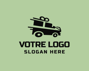 Fast Gift Delivery Truck Logo