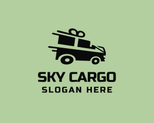 Fast Gift Delivery Truck logo design