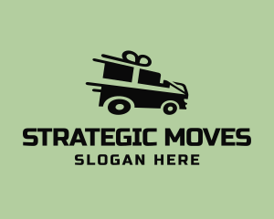 Fast Gift Delivery Truck logo design