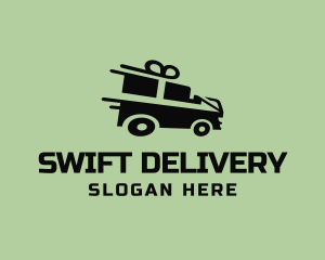 Fast Gift Delivery Truck logo design