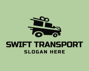 Conveying - Fast Gift Delivery Truck logo design