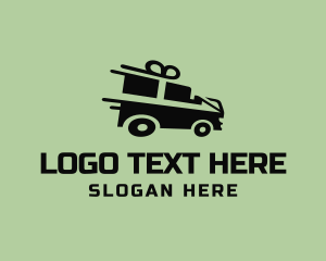 Fast Gift Delivery Truck Logo