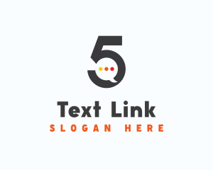 Sms - Messaging App Number 5 logo design