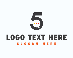 Social Network - Messaging App Number 5 logo design