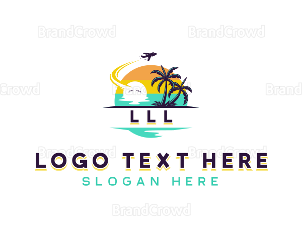 Tourist Beach Vacation Logo