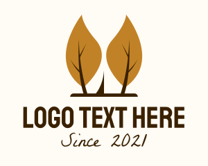 Explore - Autumn Tree Tent logo design