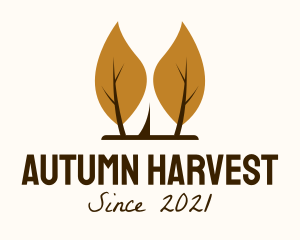 Autumn Tree Tent  logo design