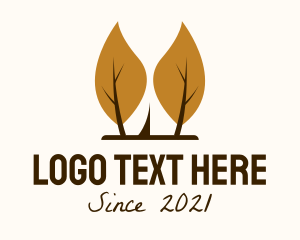 Organic - Autumn Tree Tent logo design