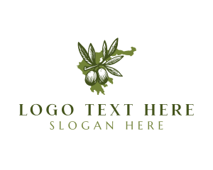 Map - Greece Olive Fruit logo design