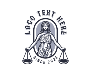 Arbitration - Woman Lady Justice logo design