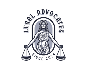 Woman Lady Justice logo design