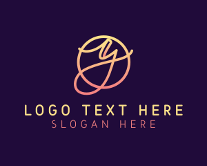 Blog - Cursive Calligraphy Letter Y logo design