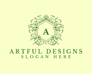 Floral Plant Garden logo design