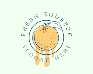 Juice - Orange Fruit Juice logo design