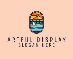 Lake Sunset Sailing logo design