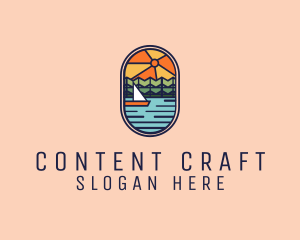 Lake Sunset Sailing logo design