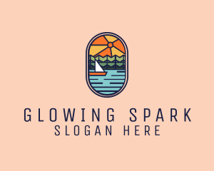 Lake Sunset Sailing logo design