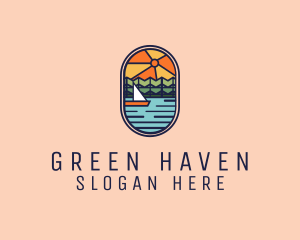 Lake Sunset Sailing logo design