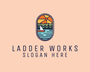 Lake Sunset Sailing logo design