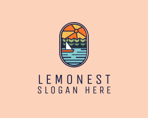 Lake Sunset Sailing logo design