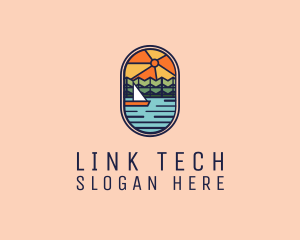 Lake Sunset Sailing logo design