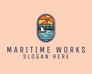 Lake Sunset Sailing logo design