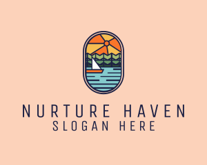 Lake Sunset Sailing logo design