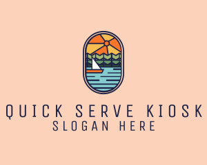 Lake Sunset Sailing logo design