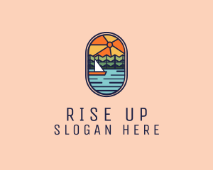 Lake Sunset Sailing logo design