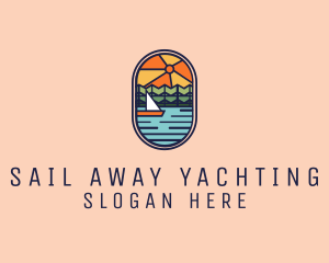 Lake Sunset Sailing logo design