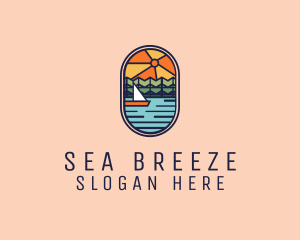 Lake Sunset Sailing logo design