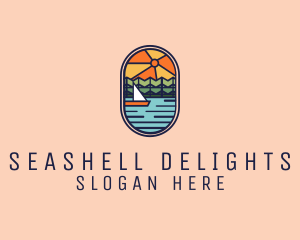 Lake Sunset Sailing logo design