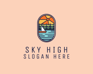 Lake Sunset Sailing logo design