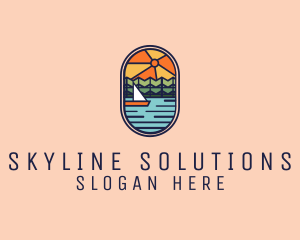 Lake Sunset Sailing logo design