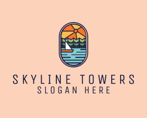 Lake Sunset Sailing logo design