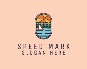 Lake Sunset Sailing logo design