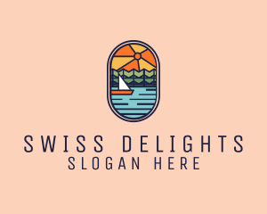 Lake Sunset Sailing logo design