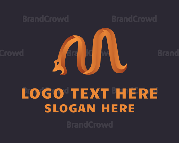 Gradient Wild Snake Letter M Logo