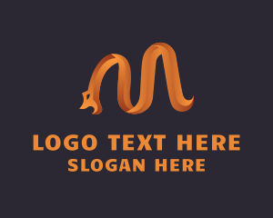 Serpent - Gradient Wild Snake Letter M logo design