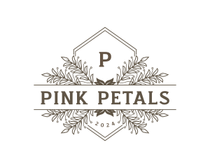 Decorative Floral Wreath logo design