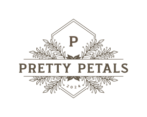 Decorative Floral Wreath logo design