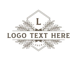 Leaf - Decorative Floral Wreath logo design