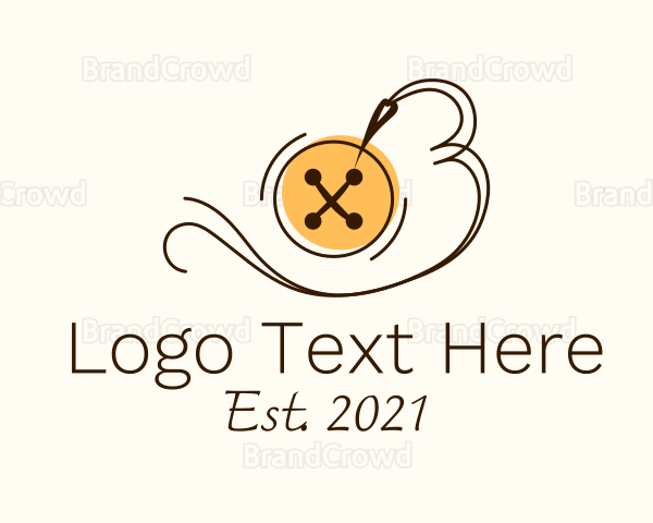 Button Thread Sewing Logo