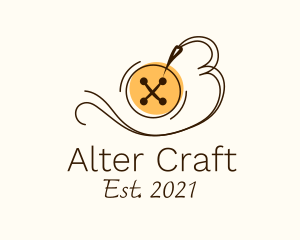 Button Thread Sewing logo design