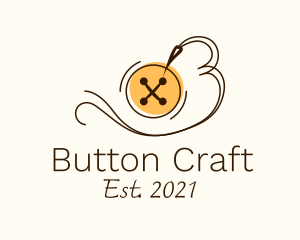 Button - Button Thread Sewing logo design