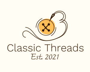 Button Thread Sewing logo design