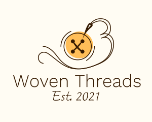 Button Thread Sewing logo design