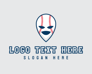 Softball Equipment - Baseball Softball Alien logo design